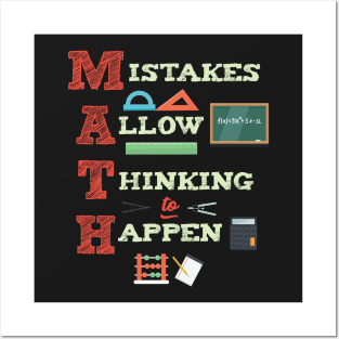 Mistakes Allow Thinking To Happen Math Teacher Posters and Art